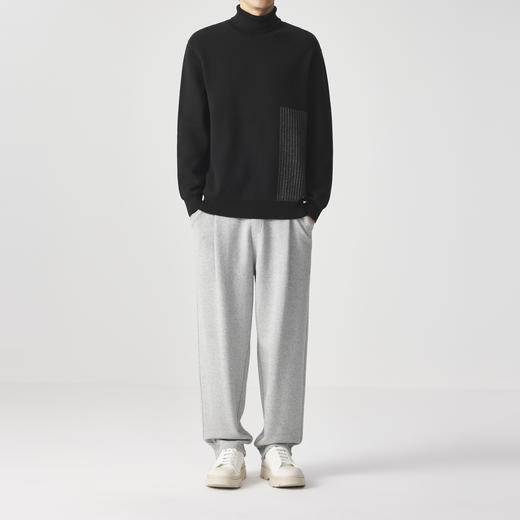 墨麦客男装 远红外升温 高领毛衣冬季新款蓄热保暖套头针织衫。 商品图3