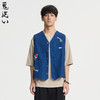 ONIARAI/鬼洗25春夏棒系列手绘锦鲤复古靛蓝提花马甲男  N340212 商品缩略图0