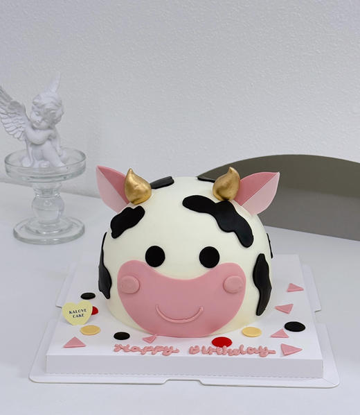 可爱小牛牛气冲天周岁蛋糕 商品图0