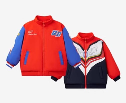 安踏儿童男小童双面穿棉服2025春季新款舒适保暖儿童易去污厚外套352519608 商品图1