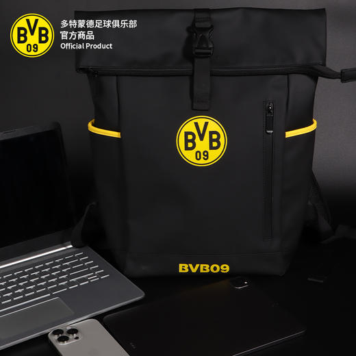 【官方正版】多特蒙德足球俱乐部｜BVB队徽PU皮双肩包商务包 商品图1