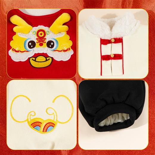 贝贝怡童装儿童加绒套装新年衣服男女童中国风拜年服新款宝宝冬装ZB1ET008 商品图4