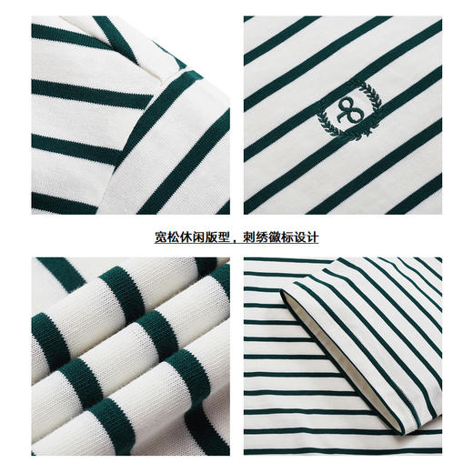 gxg.jeans男装2024年春季圆领刺绣徽标短袖T恤JFD14400061 商品图3