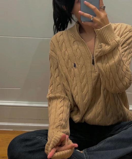 拉夫劳伦半拉链刺绣小标毛衣（BG） 商品图5