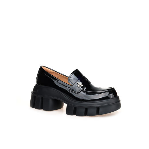 豪麟名鞋奥莱迪嘉女鞋乐福鞋牛移膜革DJHJA51WS001黑色  原价1660元 商品图0