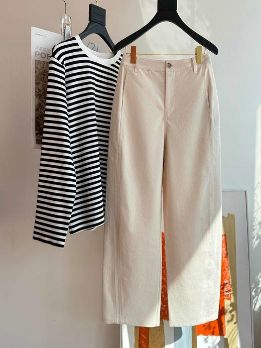 顺丰包邮洛诗琳55927【冷淡系修腿神器镰刀裤】不挑腿型的好裤 高支棉质半里设计 商品图8