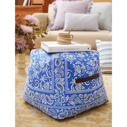 假日系列多功能脚凳客厅沙发懒人飘窗榻榻米蒲团复古手提换鞋脚凳 商品图4