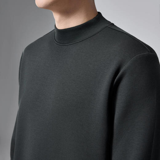墨麦客男装秋季款加厚保暖半高领打底衫男士高支高密t恤 商品图2