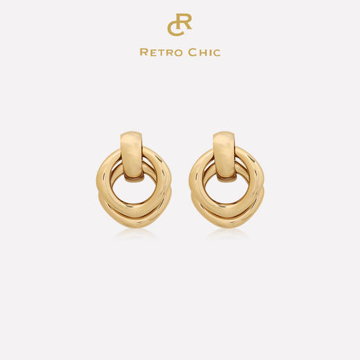 【钟楚曦&江一燕&管乐&刘孜同款】Retro Chic | 罗马金/银色双圈耳环&罗马链条项链套装 商品图9