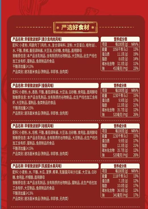 小萨牛牛微波披萨10包共850g23SS087 商品图14