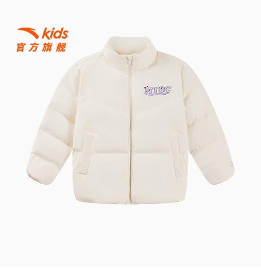 安踏儿童装女童羽绒服轻薄羽外套秋冬2024新款保暖亲肤蓬松感棉服362441901 商品图2