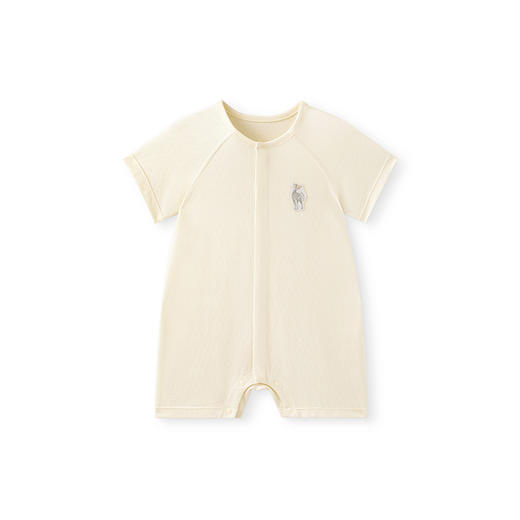 【商场同款】英氏婴儿衣服夏季透气丝麻抗菌新生儿连体衣宝宝哈衣 商品图4