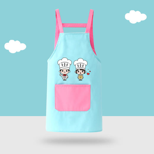 【宝宝围裙三件套，学画画·练书法·做家务】儿童三件套围裙 画画衣厨房烘焙 幼儿园绘画美术 防水宝宝罩衣 厨师帽-QQ 商品图8