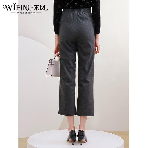 灰色直筒休闲裤秋冬加厚时尚职业高腰显瘦裤子--不支持退换！介意者慎拍！不支持退换，介意者慎拍！ 商品图3