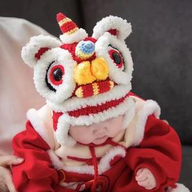 【YW】无忧购新年国风醒狮针织保暖亲子款虎头帽（截单后7天发货)25年清仓捡漏25年清仓捡漏