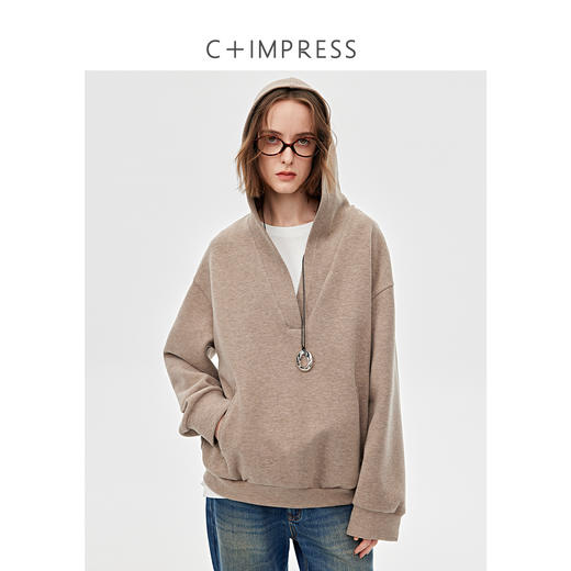 2025年 懒人B入 松弛感制片人宽松卫衣/卫裤套装（WY2501041） 商品图1