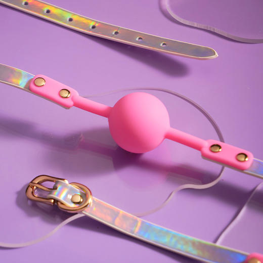 彩虹糖果口球口塞口水球 硅胶材质 商品图1