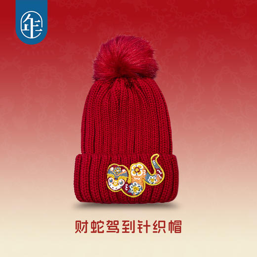 【限量】年衣童装男女儿童秋冬帽子新款宝宝保暖蛇蛇如意针织帽毛线帽财蛇驾到针织帽 商品图0