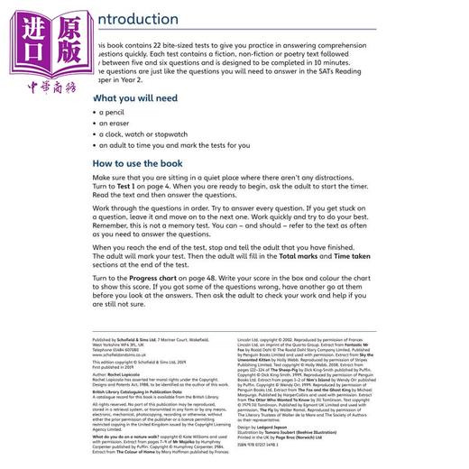 【中商原版】英国S&S教辅KS1 SATs Reading 10-Minute Tests KS1 SAT 阅读 10 分钟测试（6-7岁）附答案  英文原版  商品图2