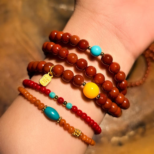 BAOFANDI宝梵迪 2025新年红系列 国风设计款南红柿柿如意手链手串BF 商品图11