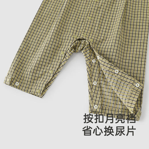【商场同款】英氏婴儿衣服春夏短袖棉麻透气男宝连体衣宝宝爬服 商品图3