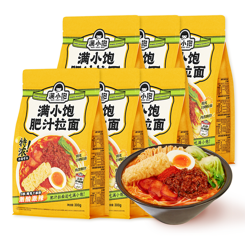 满小饱 激酸激辣 肥汁拉面 300g/袋
