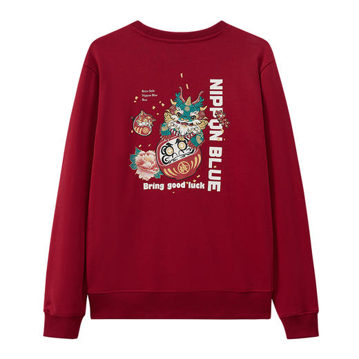 ONIARAI/鬼洗25春夏棒系列小年兽达摩套头宽松卫衣男女款 N240151 商品图4