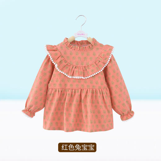 【罩住小身体，吃饭玩耍不脏衣】秋冬纯棉宝宝罩衣 长袖防水 女孩反穿衣公主裙 围围衣倒穿衣倒褂护衣-QQ 商品图4