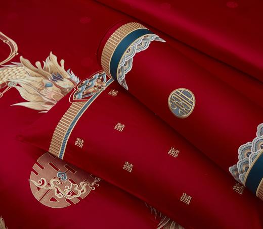 【中式婚庆套装】门店高端款100支全棉色织婚庆四件套 商品图11