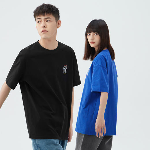 gxgjeans男装绿色短袖T恤男夏季纯棉圆领体恤 商品图2