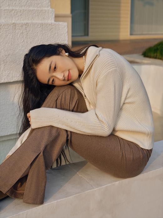 澳洲超细美丽诺羊毛连腰喇叭裤FCE4PAT097 商品图10