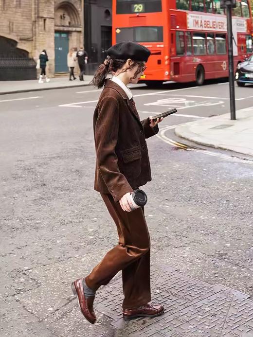 浮生八记/24C109/英伦复古全棉立裁好版型灯芯绒短版西装 商品图2