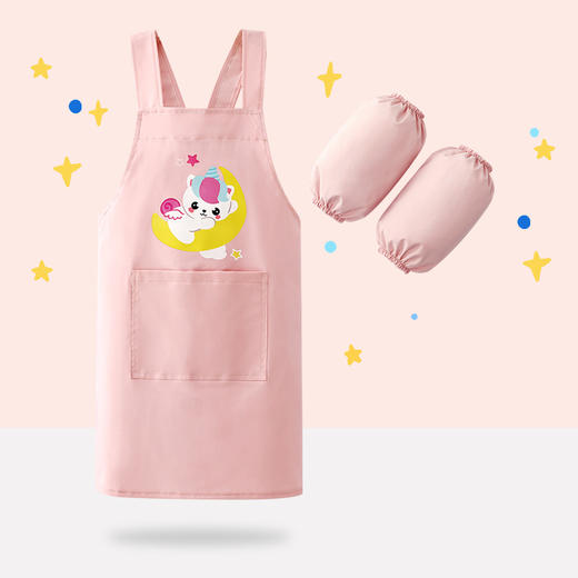 【套头背带，穿脱简单方便】男女孩罩衣画画衣 防水长袖厨房反穿衣 中大童幼儿园绘画宝宝围衣-QQ 商品图13