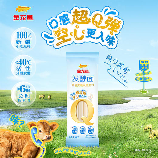 金龙鱼发酵面系列超Q发酵空心挂面200g*5 商品图0