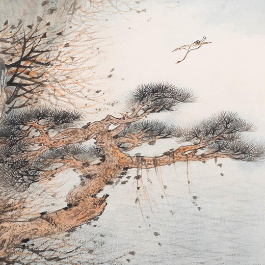 姚涯屏《丁酉秋日山水小品》国画34CM×34CM 约1平尺手绘纸本宣纸作品【原作编号GH0401】 商品图3