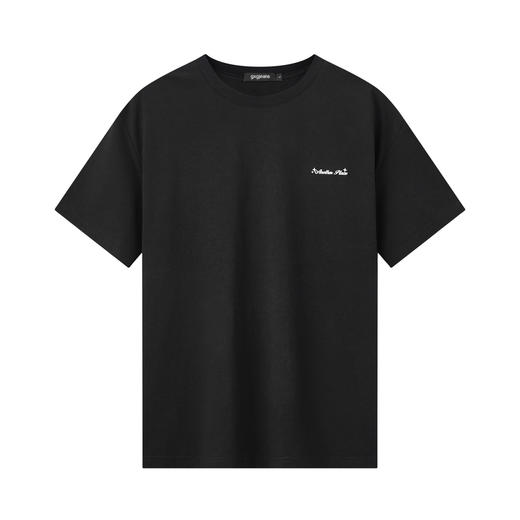 gxg.jeans男装2024年夏季热卖黑色刺绣圆领短袖T恤J24D442068 商品图4