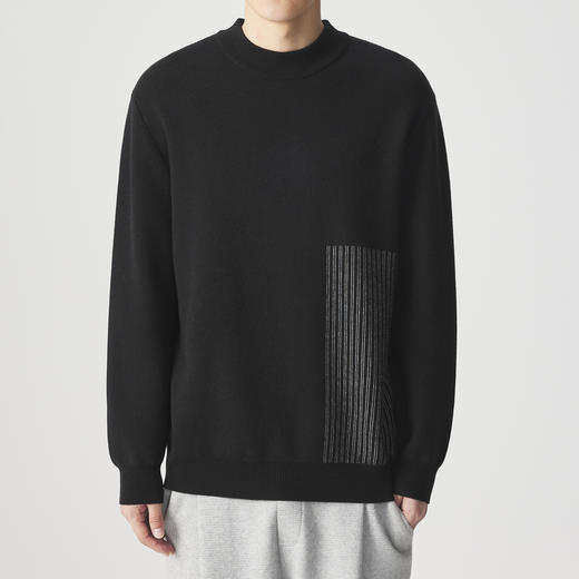 墨麦客男装 远红外升温 半高领毛衣冬季新款蓄热保暖套头针织衫。 商品图1