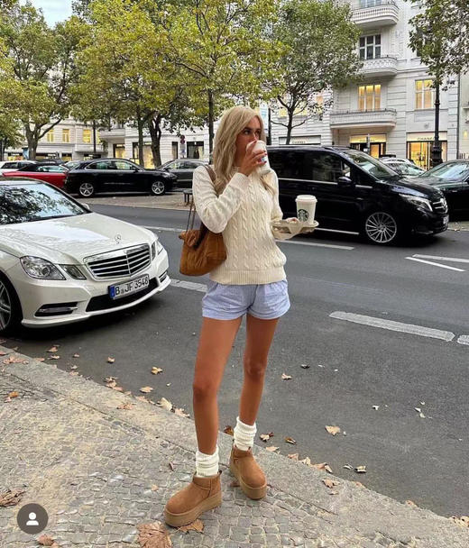 敲暖！冬天要焊在脚上的雪地靴！mini厚底短靴！ 商品图11