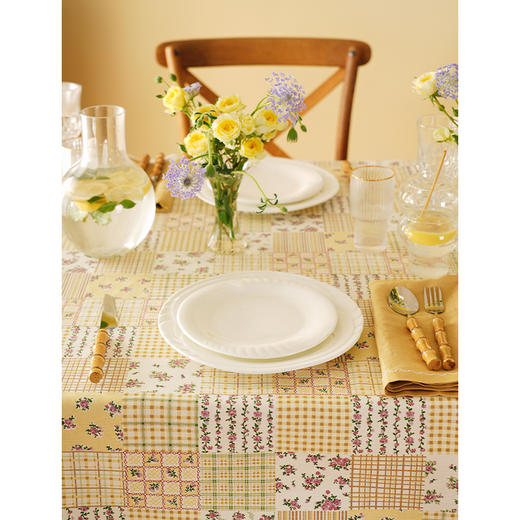 格纹方桌布餐桌台布餐厅轻奢高级感长方形复古氛围感定制 商品图5