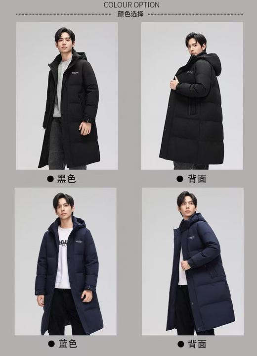 代工厂秒杀波司登男士90白鸭绒羽绒服中长款 商品图5