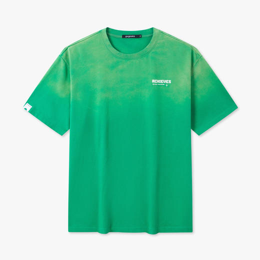 gxgjeans男装265g重磅短袖T恤男夏季宽松圆领绿色体恤11E1440079BT恤 商品图4