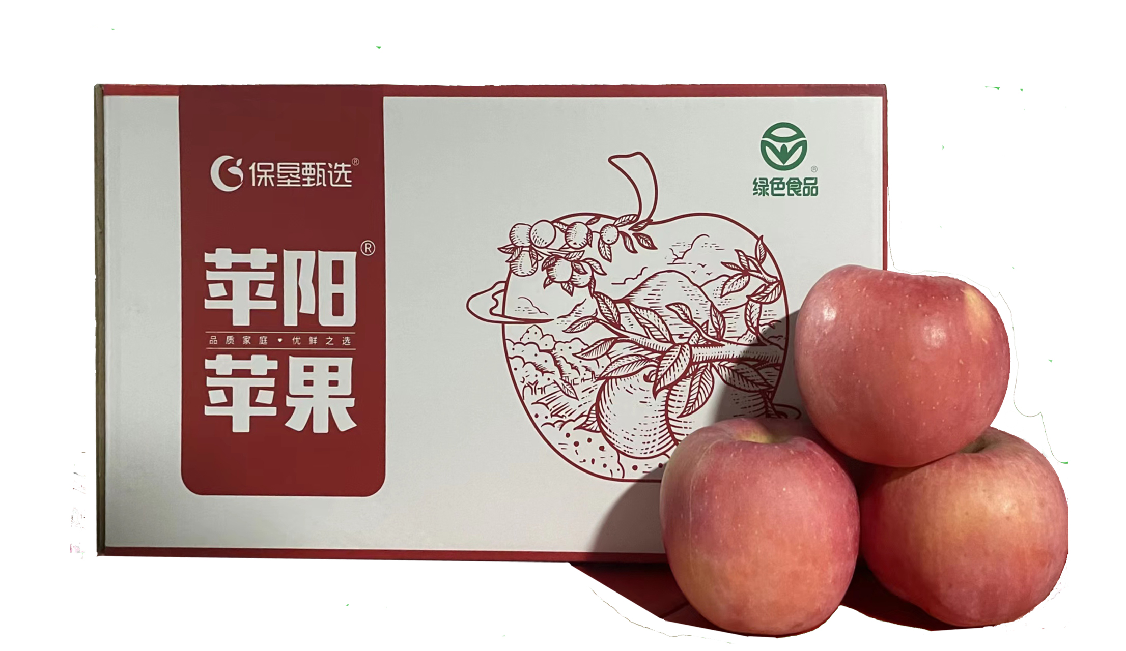 【河北农垦】【保垦甄选】红富士苹果 平安果 一箱12枚 果径80-85 约5.5斤