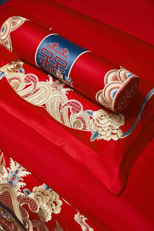 【中式婚庆套装】门店高端款100支全棉色织婚庆四件套 商品图3