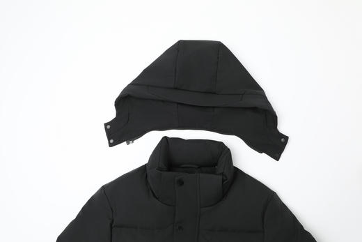 【连帽可脱卸加厚羽绒服】占姆士男士秋冬连帽可脱卸中长款羽绒服   一款两色 灰色&黑色 商品图3