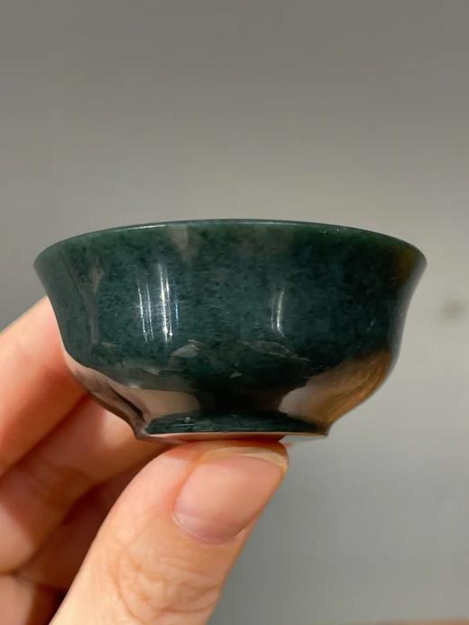 和田碧玉雕墩式杯，顺丰包邮 商品图5