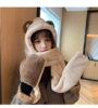 🌈【 欣欣子同款】小熊多功能三合一保暖帽手套围脖 ！ 💛加厚高品质克重达310g以上 💛软糯细腻毛绒感十足，🍓可以底挡9级寒风  商品缩略图0