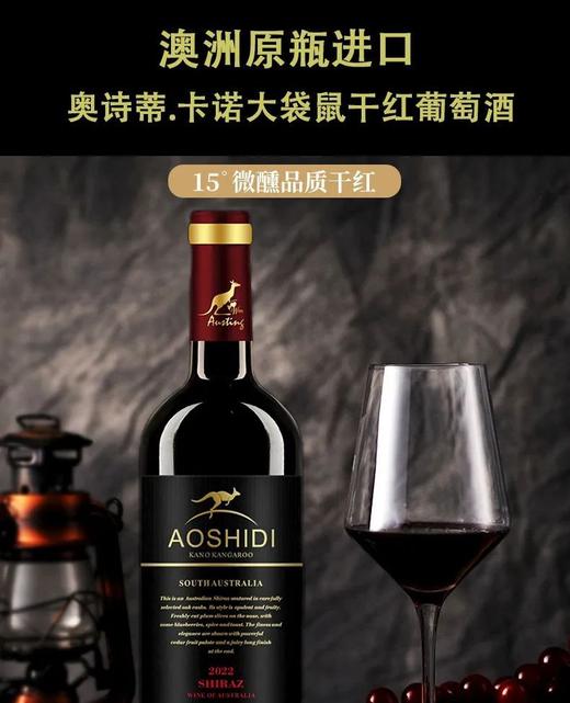 ♦️【年货节】🥰新年送礼佳品🍷 澳洲原瓶进口❗️源头直发没有❌中间商 ✨高雅有档次🍷【奥诗蒂--卡诺袋鼠干红葡萄酒】 ✅精选老藤西拉葡萄品种 商品图0