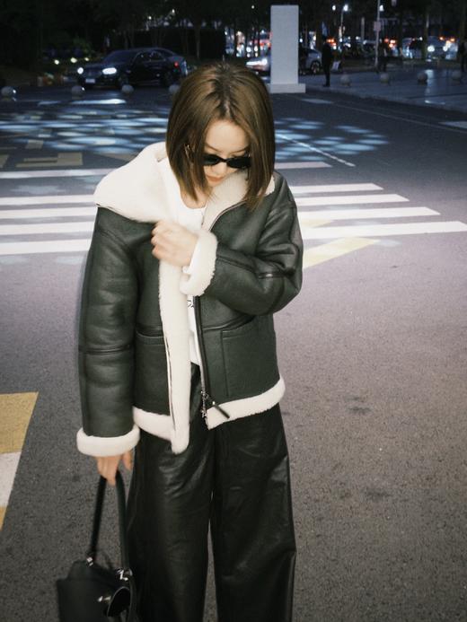 顺丰包邮洛诗琳42654冬季高奢北美进口皮毛一体翻领外套女3177 商品图3