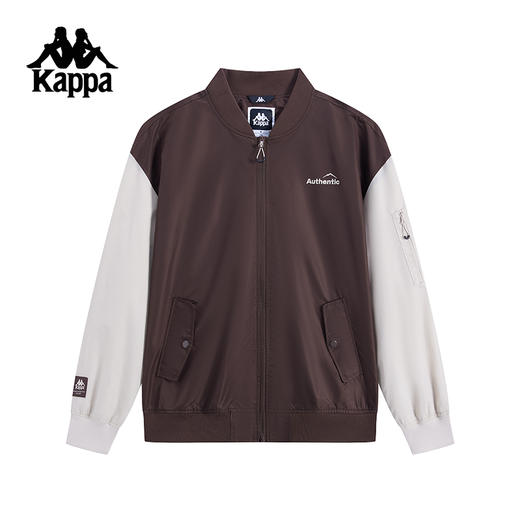 Kappa卡帕背靠背新款运动夹克男款复古休闲跑步开衫外套撞色上衣K0F12JJ70 商品图0