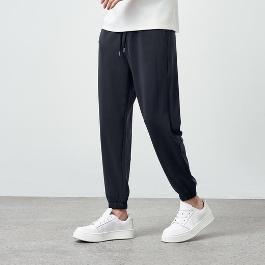 墨麦客松紧腰宽松束脚裤男2024夏新款铜氨丝垂感男士休闲裤90893 商品图3